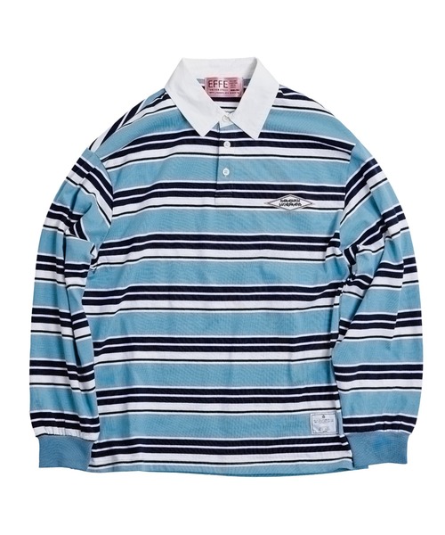 EFFECTEN（エフェクテン）の「【EFFECTEN】Border rugby shirts（その他トップス・メンズ・グレー/サックスブルー・X-LARGE/LARGE/MEDIUM）」の5枚目の写真