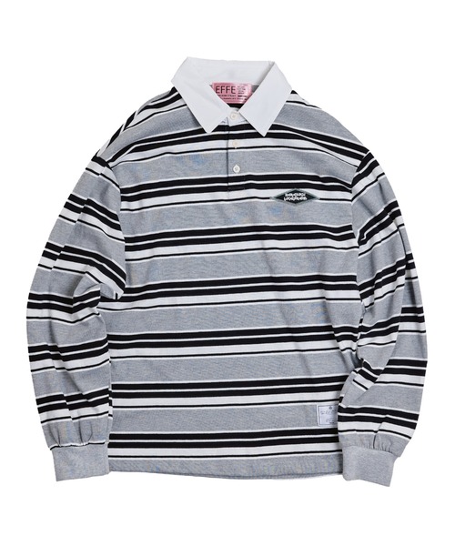 EFFECTEN（エフェクテン）の「【EFFECTEN】Border rugby shirts（その他トップス・メンズ・グレー/サックスブルー・X-LARGE/LARGE/MEDIUM）」の6枚目の写真