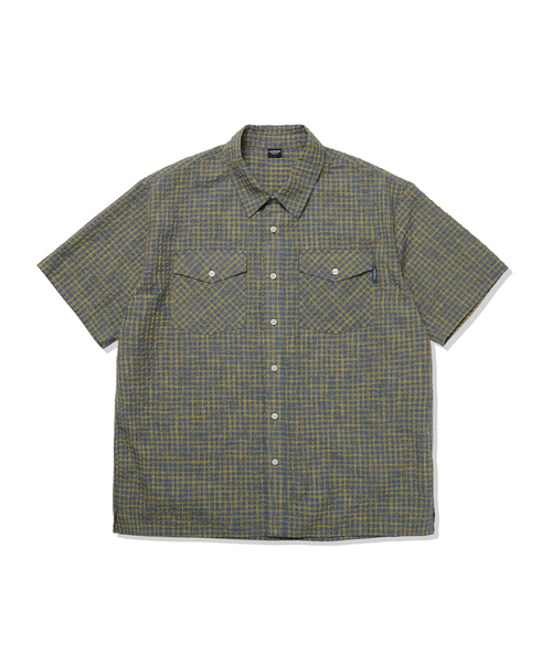 LIFE WORK(ライフワーク)の「チェックリンクルシャツ(シャツ/ブラウス・メンズ・ブルーグレー/イエロー×グリーン・MEDIUM/LARGE)」の1枚目の写真