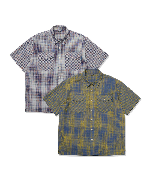 LIFE WORK(ライフワーク)の「チェックリンクルシャツ(シャツ/ブラウス・メンズ・ブルーグレー/イエロー×グリーン・MEDIUM/LARGE)」の3枚目の写真