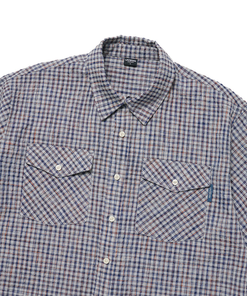 LIFE WORK(ライフワーク)の「チェックリンクルシャツ(シャツ/ブラウス・メンズ・ブルーグレー/イエロー×グリーン・MEDIUM/LARGE)」の4枚目の写真