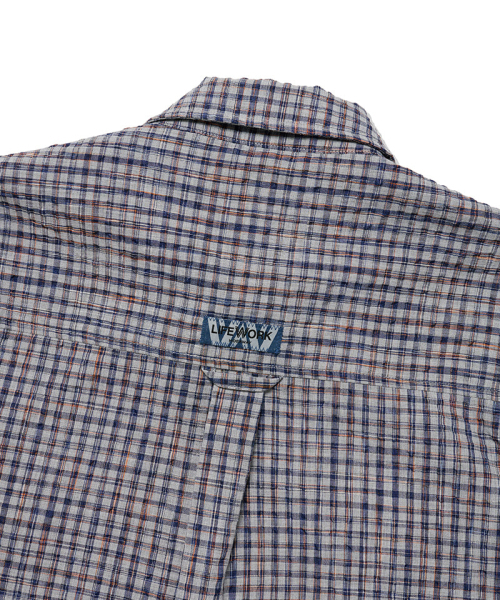 LIFE WORK(ライフワーク)の「チェックリンクルシャツ(シャツ/ブラウス・メンズ・ブルーグレー/イエロー×グリーン・MEDIUM/LARGE)」の5枚目の写真