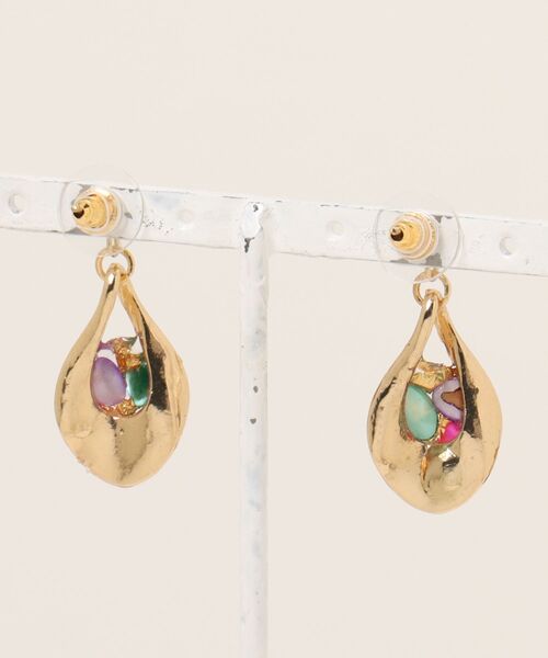 tone(トーン)の「【S.coeuf】【S.coeuf】再販なし!金属アレルギー対応ピアス さざれ石×ゆれるドロップ 2026モデル(MA)(ピアス(両耳用)・レディース・その他・FREE)」の5枚目の写真