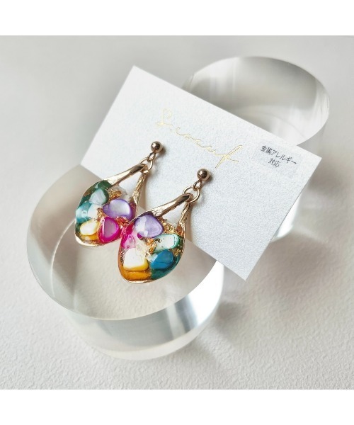 tone(トーン)の「【S.coeuf】【S.coeuf】再販なし!金属アレルギー対応ピアス さざれ石×ゆれるドロップ 2026モデル(MA)(ピアス(両耳用)・レディース・その他・FREE)」の1枚目の写真