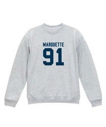 Ol' Basics(オール・ベーシックス) トレーナー スウェット MARQUETTE ロゴ ナンバリング プリント 裏毛 トップス レディース ユニセックス