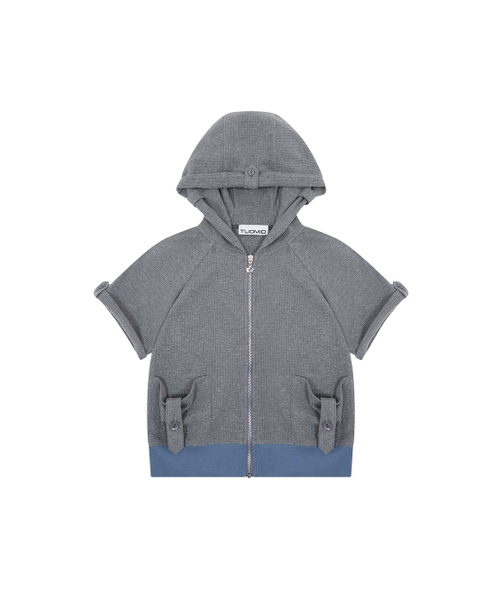 TUOMIO（トゥオミオ）の「ROLLING HOODED ZIP-UP [CHARCOAL]（パーカー・レディース・その他・1/2）」の2枚目の写真