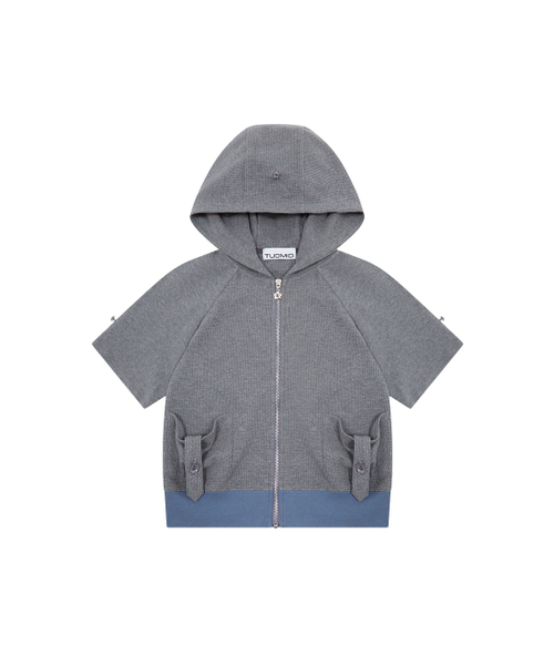 TUOMIO（トゥオミオ）の「ROLLING HOODED ZIP-UP [CHARCOAL]（パーカー・レディース・その他・1/2）」の4枚目の写真