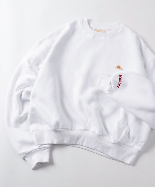 KELTY(ケルティ)の「【97】【KELTY/ケルティ】裏起毛 クロップド スウェット/トレーナー/ショート丈/短丈/ミニロゴ/ワンポイント/裏起毛/レディース(スウェット・レディース・グレー/ネイビー/ホワイト/ブラック・FREE)」の2枚目の写真