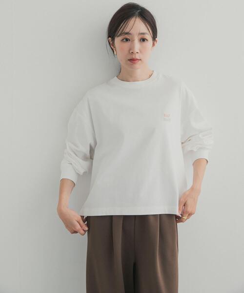 URBAN RESEARCH DOORS(アーバンリサーチドアーズ)の「GrowOrganic 刺しゅうロングスリーブTシャツ(Tシャツ/カットソー・レディース・チャコールグレー/バーガンディー/オフホワイト・FREE)」の8枚目の写真