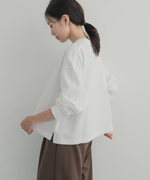 URBAN RESEARCH DOORS(アーバンリサーチドアーズ)の「GrowOrganic 刺しゅうロングスリーブTシャツ(Tシャツ/カットソー・レディース・チャコールグレー/バーガンディー/オフホワイト・FREE)」の9枚目の写真