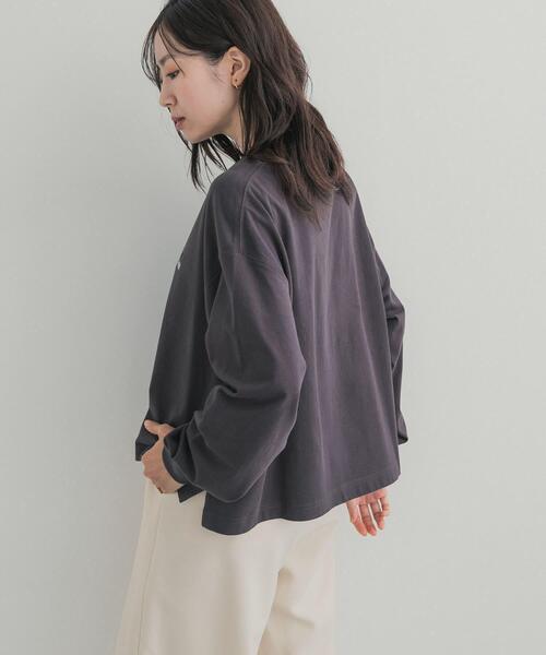 URBAN RESEARCH DOORS(アーバンリサーチドアーズ)の「GrowOrganic 刺しゅうロングスリーブTシャツ(Tシャツ/カットソー・レディース・チャコールグレー/バーガンディー/オフホワイト・FREE)」の14枚目の写真