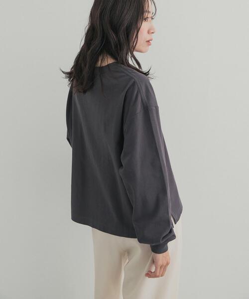 URBAN RESEARCH DOORS(アーバンリサーチドアーズ)の「GrowOrganic 刺しゅうロングスリーブTシャツ(Tシャツ/カットソー・レディース・チャコールグレー/バーガンディー/オフホワイト・FREE)」の15枚目の写真