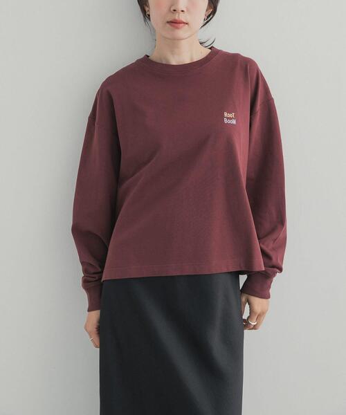URBAN RESEARCH DOORS(アーバンリサーチドアーズ)の「GrowOrganic 刺しゅうロングスリーブTシャツ(Tシャツ/カットソー・レディース・チャコールグレー/バーガンディー/オフホワイト・FREE)」の22枚目の写真