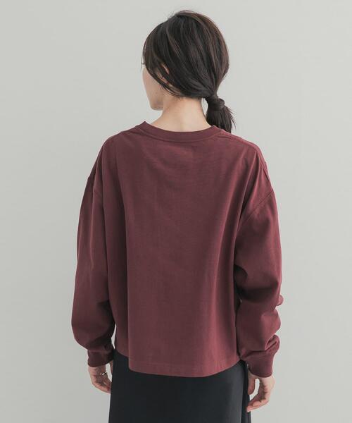 URBAN RESEARCH DOORS(アーバンリサーチドアーズ)の「GrowOrganic 刺しゅうロングスリーブTシャツ(Tシャツ/カットソー・レディース・チャコールグレー/バーガンディー/オフホワイト・FREE)」の4枚目の写真