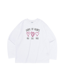 シェイプ オブ ハート 長袖Tシャツ(ホワイト)