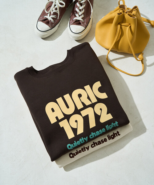 FREAK'S STORE(フリークスストア)の「限定展開 AURIC フロッキー プリント 裏起毛 スウェット(スウェット・レディース・チャコール/ブラウン/グレー/ワイン/ナチュラル・フリ-)」の19枚目の写真