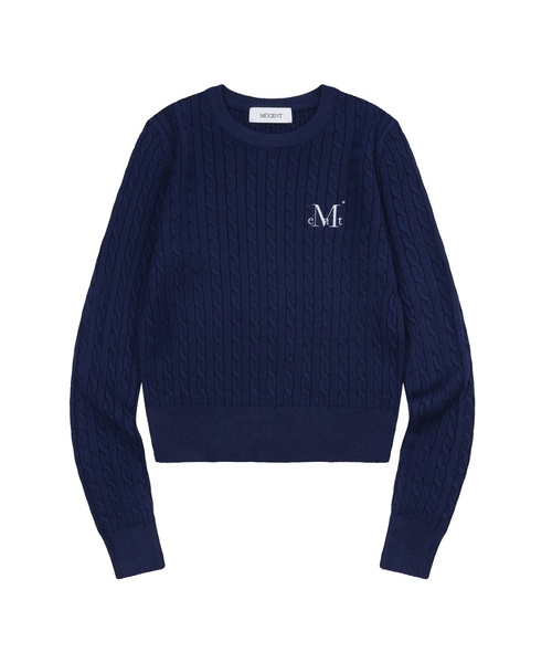 MUCENT(ムセント)の「ジミラウンドネッククロップカバネギニット(7カラー)(ニット/セーター・レディース・ホワイト/ブラック/ネイビー/ブラウン/グレー/アイボリー/チャコール・FREE)」の7枚目の写真