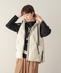ダウン配色ZIPベスト