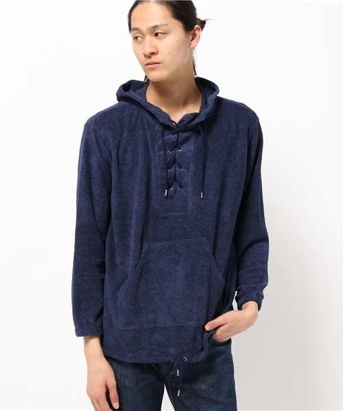 style counsel（スタイルカウンセル）の「【STYLE COUNSEL】melple パイルアノラック（Tシャツ/カットソー・メンズ・ブルー/オリーブ/ネイビー・SMALL/LARGE/MEDIUM）」の2枚目の写真