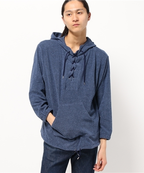 style counsel（スタイルカウンセル）の「【STYLE COUNSEL】melple パイルアノラック（Tシャツ/カットソー・メンズ・ブルー/オリーブ/ネイビー・SMALL/LARGE/MEDIUM）」の3枚目の写真