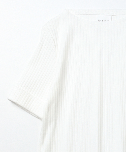 Ray BEAMS（レイビームス）の「Ray BEAMS / RIB サイド スリット ボトル ネック（Tシャツ/カットソー・レディース・オフホワイト/オリーブ/ネイビー・ONE SIZE）」の8枚目の写真