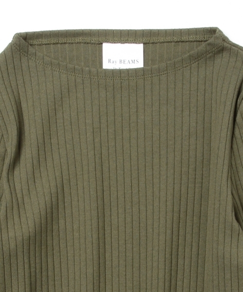 Ray BEAMS（レイビームス）の「Ray BEAMS / RIB サイド スリット ボトル ネック（Tシャツ/カットソー・レディース・オフホワイト/オリーブ/ネイビー・ONE SIZE）」の21枚目の写真