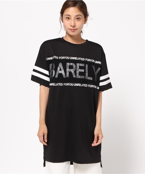 VENCEEXCHANGE(ヴァンスエクスチェンジ)の「メッシュ配色ロゴプリントロングT (Tシャツ/カットソー・レディース・ホワイト/ブラック/ベージュ・MEDIUM)」の4枚目の写真