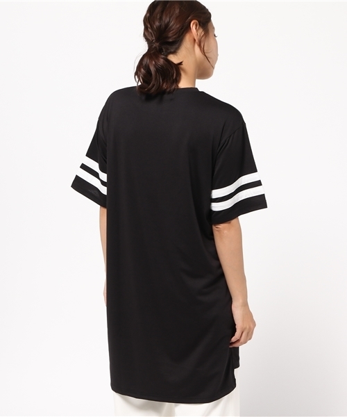 VENCEEXCHANGE(ヴァンスエクスチェンジ)の「メッシュ配色ロゴプリントロングT (Tシャツ/カットソー・レディース・ホワイト/ブラック/ベージュ・MEDIUM)」の6枚目の写真