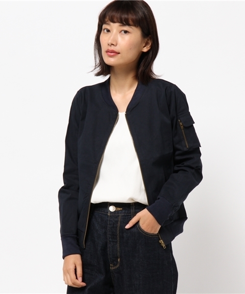 KOBE LETTUCE（コウベレタス）の「MA-1ブルゾンジャケット（MA-1・レディース・キャメル/ネイビー/ブラック/カーキ/レッド系その他/グリーン系その他/イエロー系その他/グリーン系その他2/ブルー系その他2/レッド系その他2/ブルー系その他/イエロー系その他2/ブラック系その他/ブラック系その他2・FREE）」の8枚目の写真