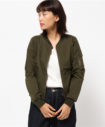 KOBE LETTUCE | オトナなこなれ感コーデに☆コットンツイル素材！フロントジップリブ切替えMA-1ブルゾン/アウター[K630](MA-1)