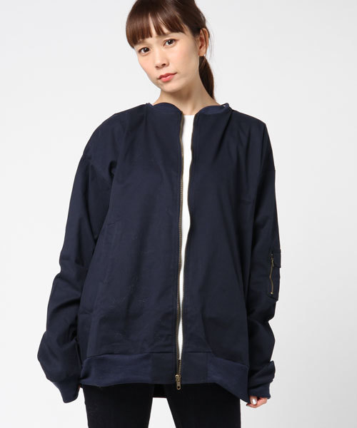 KOBE LETTUCE（コウベレタス）の「MA-1ブルゾンジャケット（MA-1・レディース・キャメル/ネイビー/ブラック/カーキ/レッド系その他/グリーン系その他/イエロー系その他/グリーン系その他2/ブルー系その他2/レッド系その他2/ブルー系その他/イエロー系その他2/ブラック系その他/ブラック系その他2・FREE）」の10枚目の写真