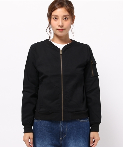 KOBE LETTUCE（コウベレタス）の「MA-1ブルゾンジャケット（MA-1・レディース・キャメル/ネイビー/ブラック/カーキ/レッド系その他/グリーン系その他/イエロー系その他/グリーン系その他2/ブルー系その他2/レッド系その他2/ブルー系その他/イエロー系その他2/ブラック系その他/ブラック系その他2・FREE）」の15枚目の写真