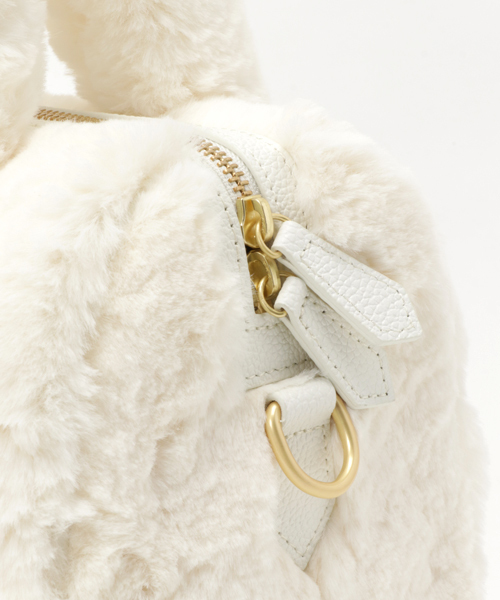 Samantha Thavasa（サマンサタバサ）の「【クリスマス限定】ファー ボストンBAG（ハンドバッグ・レディース・ホワイト・FREE）」の6枚目の写真