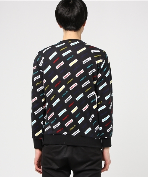 adidas（アディダス）の「オリジナルス スウェット [TREFOIL MONOGRAM SWEATSHIRT]（スウェット・メンズ・ブラック・X-LARGE/LARGE/X-SMALL/MEDIUM/SMALL/XX-LARGE）」の3枚目の写真