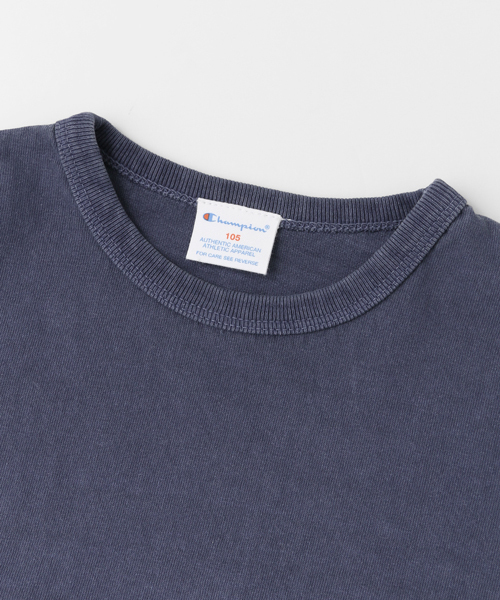 URBAN RESEARCH DOORS(アーバンリサーチドアーズ)の「Champion×DOORS 袖プリント製品染BIG T(Tシャツ/カットソー・キッズ・ホワイト/ライトブルー/ネイビー・90/135/120/105)」の7枚目の写真