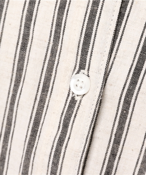 LBC(エルビーシー)の「綿麻ストライプワンピース (ワンピース・レディース・オフホワイト/ブルー・LARGE/MEDIUM)」の5枚目の写真