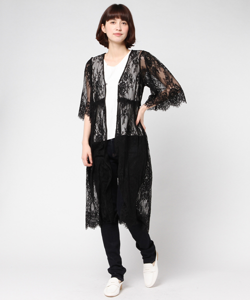 archives（アルシーヴ）の「レースガウンワンピース（ワンピース・レディース・ブラック/シルバーグレー/オフホワイト・MEDIUM）」の12枚目の写真