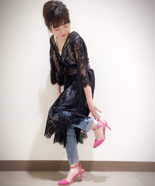 archives（アルシーヴ）の「レースガウンワンピース（ワンピース・レディース・ブラック/シルバーグレー/オフホワイト・MEDIUM）」の11枚目の写真