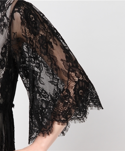 archives（アルシーヴ）の「レースガウンワンピース（ワンピース・レディース・ブラック/シルバーグレー/オフホワイト・MEDIUM）」の9枚目の写真