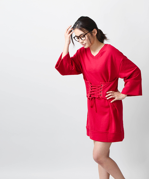 WEGO(ウィゴー)の「WEGO/マルチWAYコルセットワンピース(ワンピース・レディース・ブラック/ホワイト/レッド・FREE)」の19枚目の写真