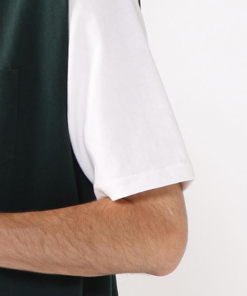 coen（コーエン）の「配色5分丈カットソー（Tシャツ/カットソー・メンズ・ホワイト/ダークグリーン・X-LARGE/MEDIUM/LARGE/SMALL）」の8枚目の写真