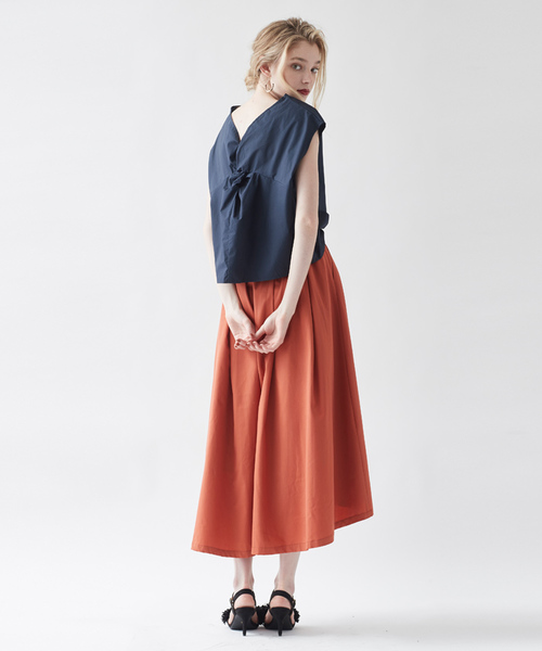 titivate(ティティベイト)の「タイプライターバッククロスブラウス(シャツ/ブラウス・レディース・ホワイト/レッド/カーキ・M)」の15枚目の写真