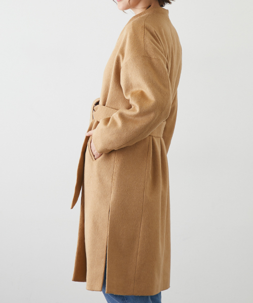 STUDIOUS(ステュディオス)の「ベルテッドノーカラーガウンコート(その他アウター・レディース・グレー/ベージュ/ブラック・0/1)」の11枚目の写真