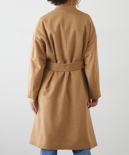 STUDIOUS(ステュディオス)の「ベルテッドノーカラーガウンコート(その他アウター・レディース・グレー/ベージュ/ブラック・0/1)」の12枚目の写真