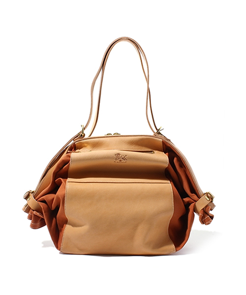 IL BISONTE（イルビゾンテ）の「IL BISONTE / CANVAS x LEATHER / SHOULDER BAG（ショルダーバッグ・レディース・その他/ナチュラル/ブラウン系その他/ベージュ系その他/レンガ/ブラック/ブラックミックス・FREE）」の5枚目の写真