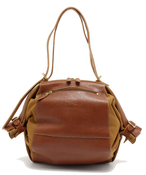 IL BISONTE（イルビゾンテ）の「IL BISONTE / CANVAS x LEATHER / SHOULDER BAG（ショルダーバッグ・レディース・その他/ナチュラル/ブラウン系その他/ベージュ系その他/レンガ/ブラック/ブラックミックス・FREE）」の6枚目の写真