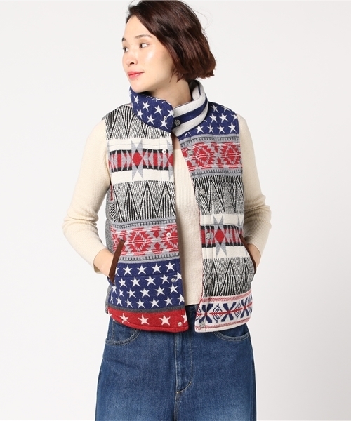 Jean Nassaus ジーンナッソーズ の Jean Nassaus ジーンナッソーズ 圧縮ニットツイードベスト ダウンベスト Wear