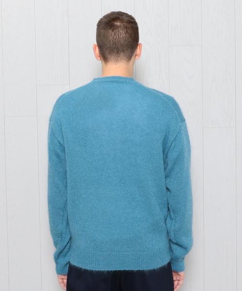 AURALEE ライトブルー ニット　オーラリー AURALEE / オーラリー | WASHED FRENCH MERINO KNIT P/O (メンズ