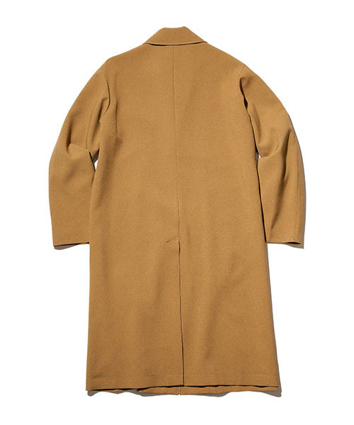 MR.OLIVE（ミスターオリーブ）の「RETORO POLYESTER OXFORD / WIDE SILHOUTTE LONG COAT（チェスターコート・メンズ・ブラック/ベージュ/オレンジ/ブルー・LARGE/MEDIUM/SMALL）」の5枚目の写真