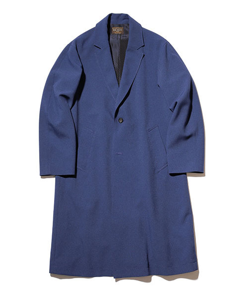 MR.OLIVE（ミスターオリーブ）の「RETORO POLYESTER OXFORD / WIDE SILHOUTTE LONG COAT（チェスターコート・メンズ・ブラック/ベージュ/オレンジ/ブルー・LARGE/MEDIUM/SMALL）」の19枚目の写真